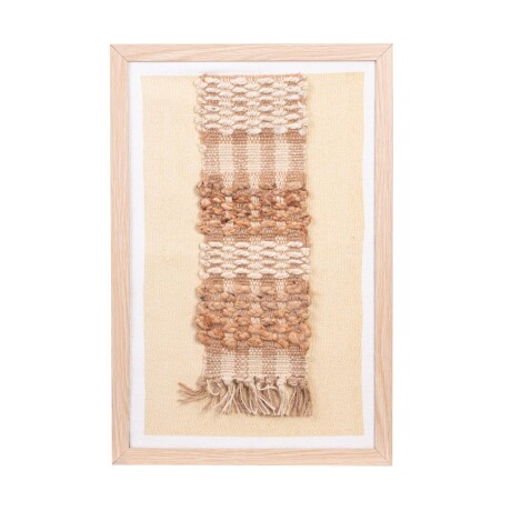 CUADRO DECORATIVO YUTE-Y-ALGODON NATURAL-BEIGE JUDE
