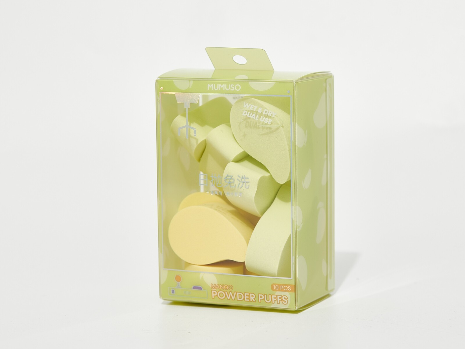BSET ESPONJAS DE MAQUILLAJE CON FORMA DE MANGO (10 UDS) 