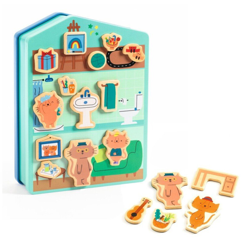 Lata Imantada Inzebox Casa de Gatos Djeco Lata Imantada Inzebox Casa de Gatos Djeco