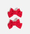 Set De Horquillas Con Moños Rojo Cereza