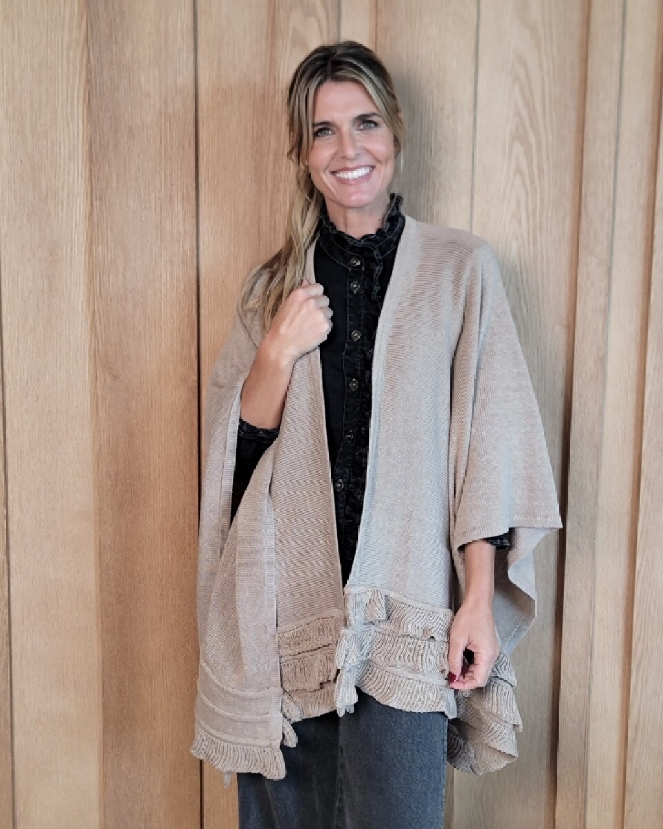 Ruana Folk - Beige 
