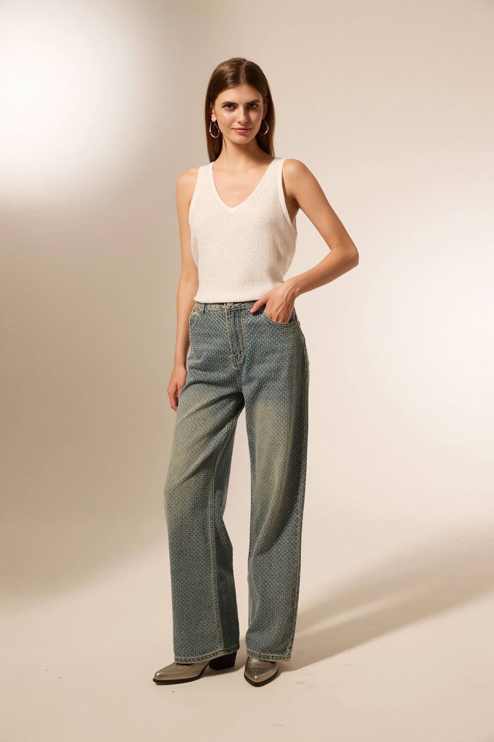 Pantalon Ralea Azul Grisaceo