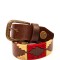 Cinto Cuero Bordado Marron C3