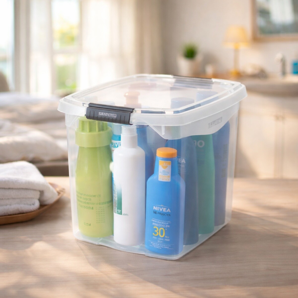 Caja organizadora 11 lts - TRANSPARENTE 