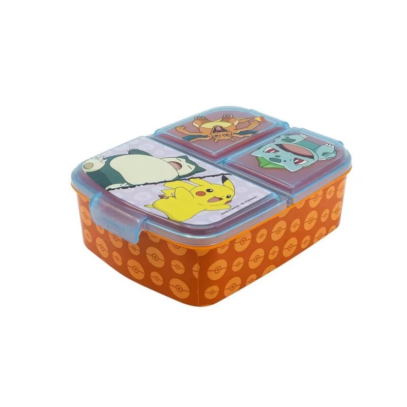 Lunchera Pokémon con 3 Compartimentos - Stor BAZAR PLASTICO LUNCHERA MULTICOMPART POKEMON 8020 -
