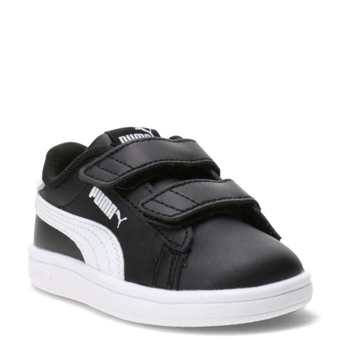 Championes Infantiles Puma Smash 3.0 Leather V - Negro - Blanco 