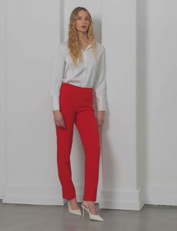 Pantalon Sastrero Slim ROJO