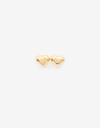 Aros Pasantes Metal Aros Pasantes De Acero Corazón - Dorado