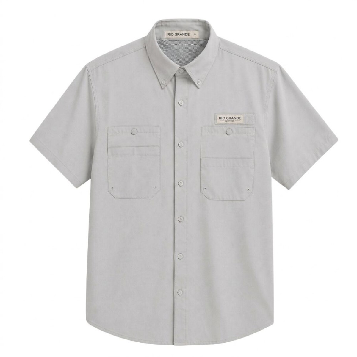 CAMISA MANGA CORTA FISHING GRIS 