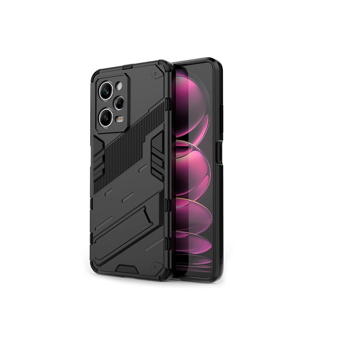 Protector rigido Xiaomi Redmi Note 12 Pro con soporte color negro 