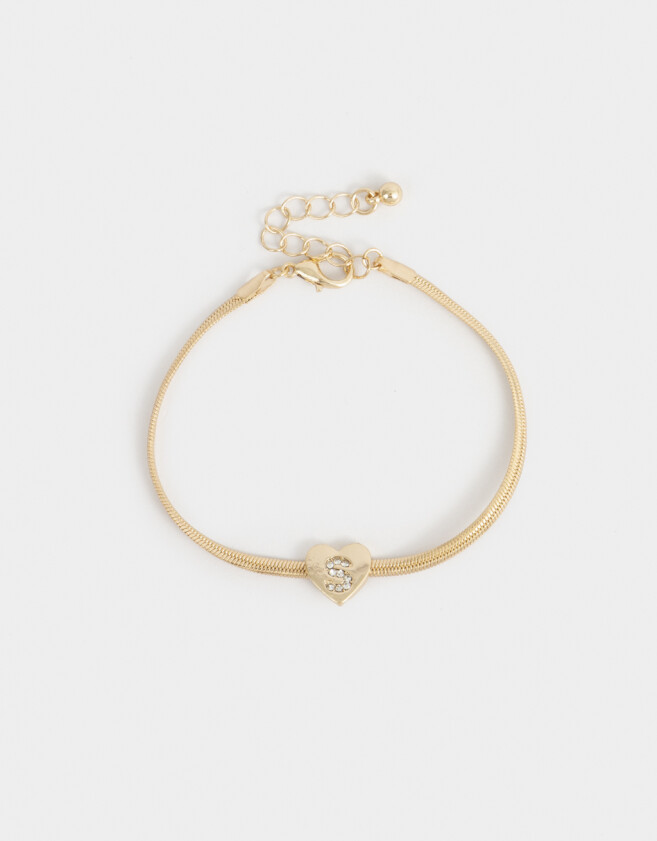 Pulseras Flexibles De inicial Pulsera Flexible De Inicial "s" - Dorado