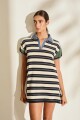 PRE VENTA VESTIDO SUN Azul Y Crudo