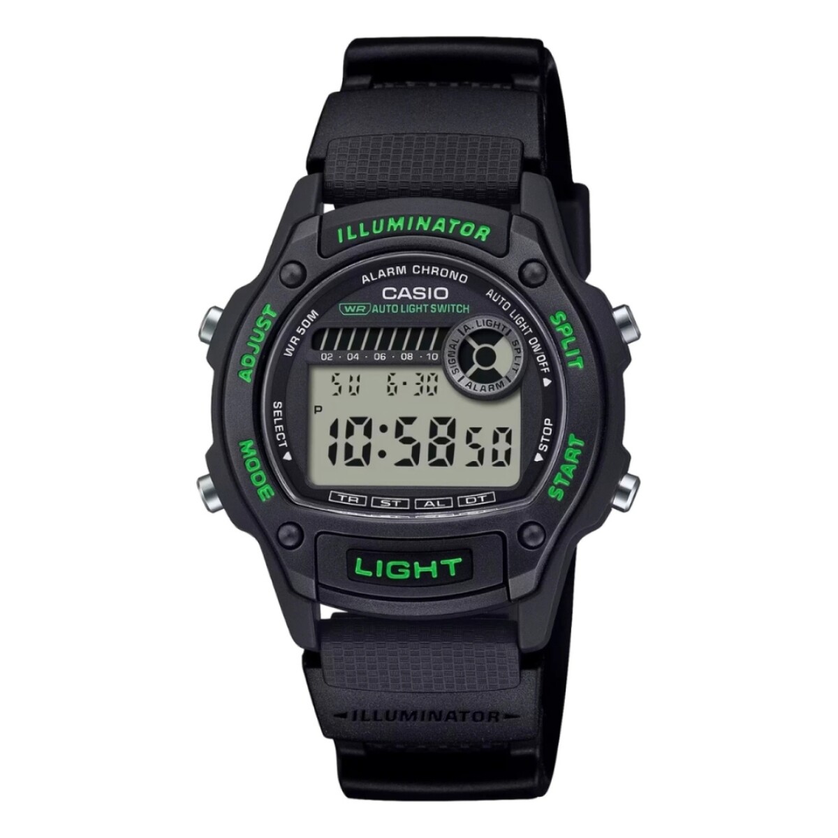 Reloj Casio Digital Hombre W-220h-1a3vdf Negro 