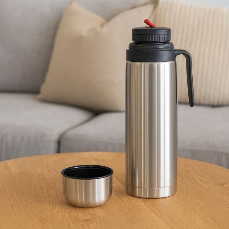TERMO DE ACERO INOX CUORI 1 LT PLATA
