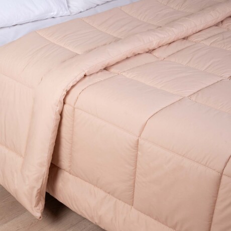 ACOLCHADO KING ALGODON MARRON PLUMI CARAMELO