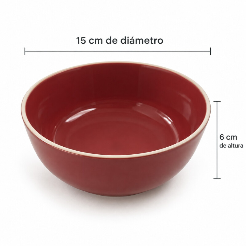 Bowl de Cerámica Copenhague 15cm Rojo - Por unidad Bowl de Cerámica Copenhague 15cm Rojo - Por unidad
