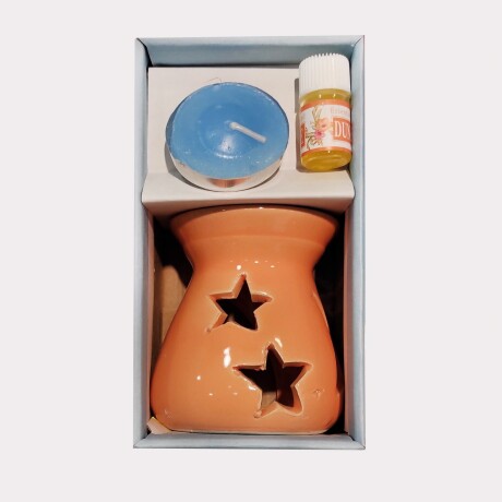Set Hornito + Esencia + Vela Naranja Estrellas