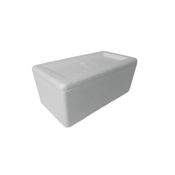 ENVASE ESPUMA PRISMATICO 1.5 LTS 24 x 16 x 8 Cm. BLANCO