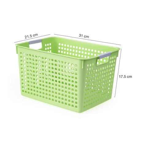 Caja Organizadora Alta Canasto Multiuso Mediano en Plástico Verde