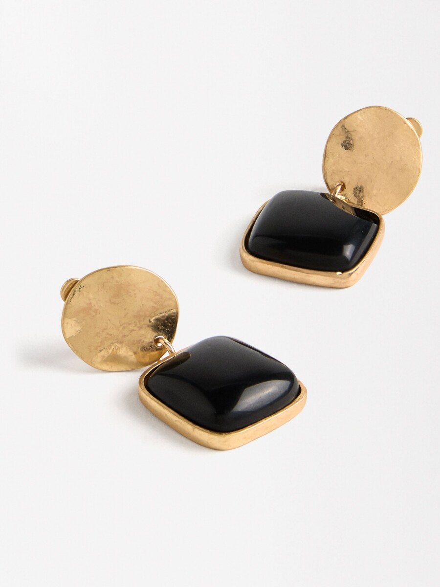 Pendientes Con Piedra marron