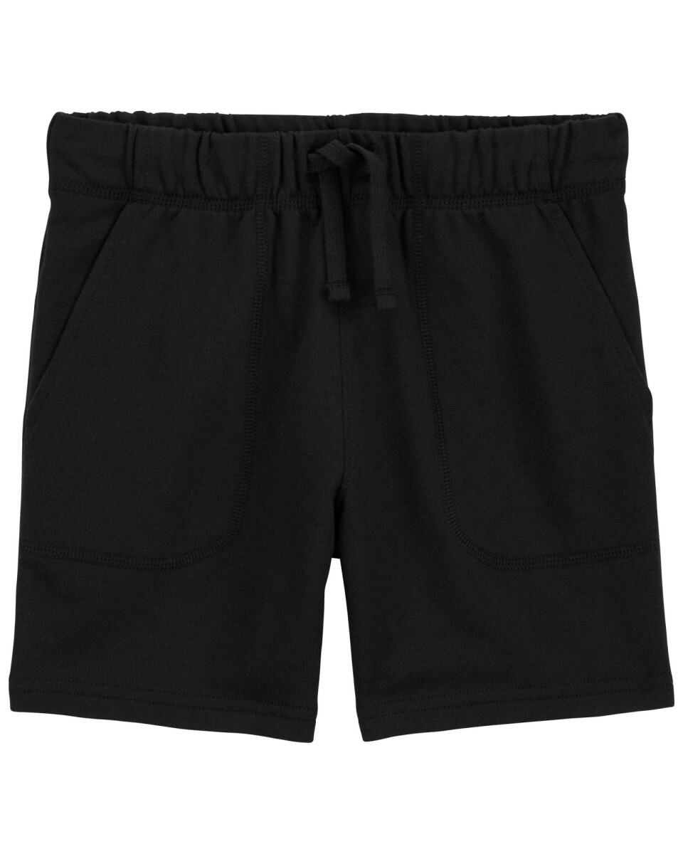 Short de algodón con cordón,negro 