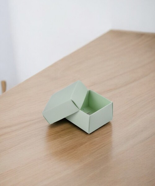 Caja Cuadrada 4x4x2,5 cm VERDE AGUA