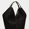 Bolso Josephine en efecto gamuza Negro