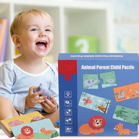 Puzzle Montessori Animales y su Familia 100 001