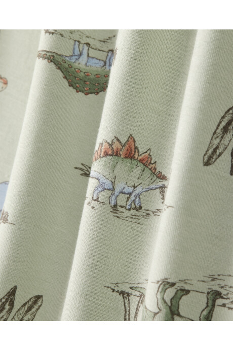 Pijama dos piezas de viscosa Ecovero, diseño dinos, línea Purelysoft Sin color