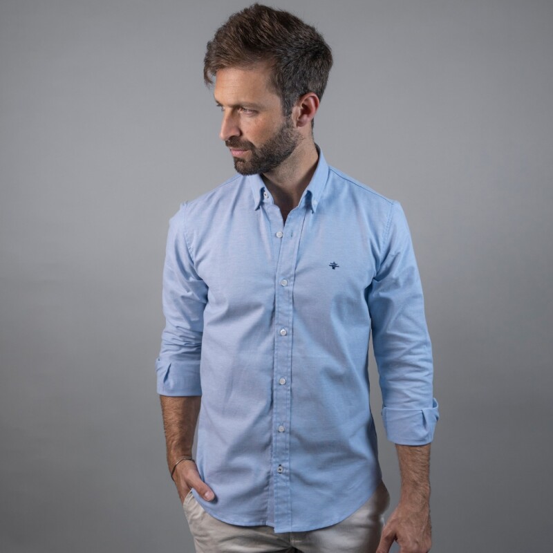 Camisa Oxford Celeste claro