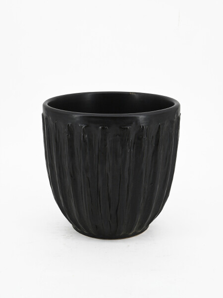 MACETA DECORATIVA NEGRO