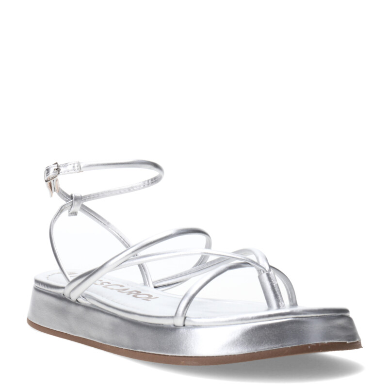 Sandalias de Mujer Miss Carol DAVV con tiras finas Plateado