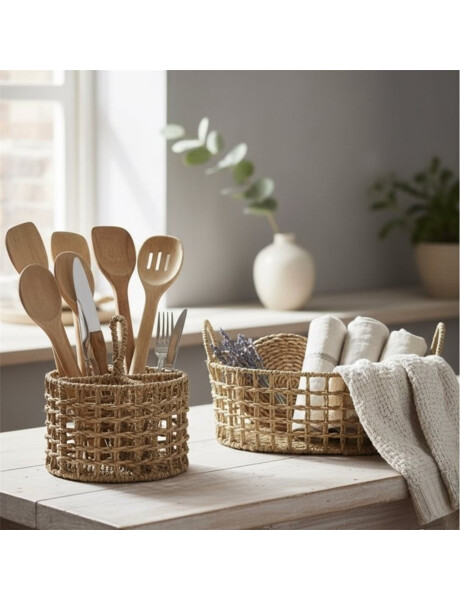 ORGANIZADOR CUBIERTOS 4 DIV. SEAGRASS D20XH14/22CM ORGANIZADOR CUBIERTOS 4 DIV. SEAGRASS D20XH14/22CM