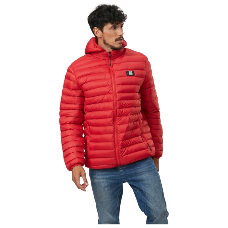 Campera de Nylon con Cierre UFO Hunt Rojo Rojo