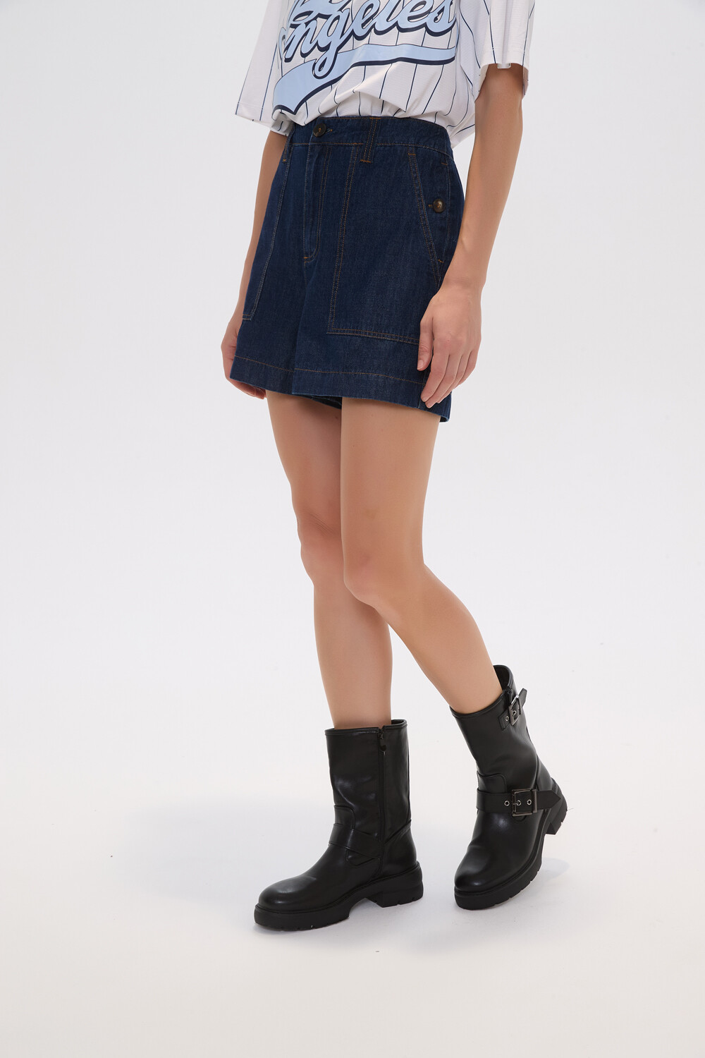 Short Femene Azul Indigo