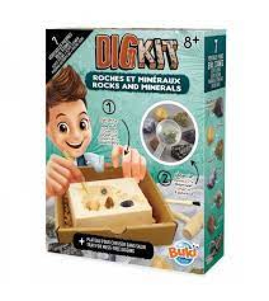 Kit descubre rocas y minerales buki 