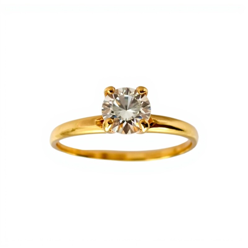 Anillo Solitario-Oro bajo-Piedra zirconia-AN8055 conpiedra