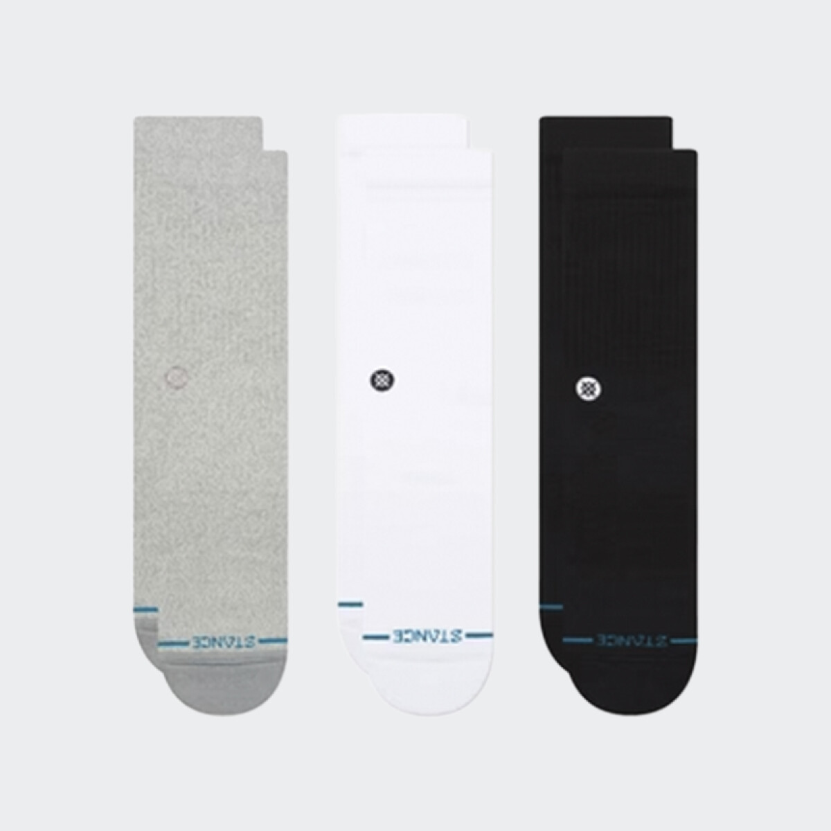 Medias Stance Icon 3 Pack - Gris 