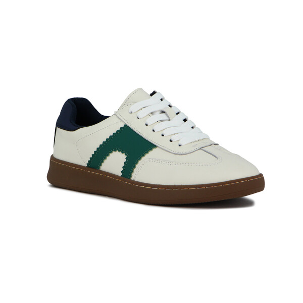 Country Calzado Casual Hombre Acordonado - Blanco/verde Blanco-verde