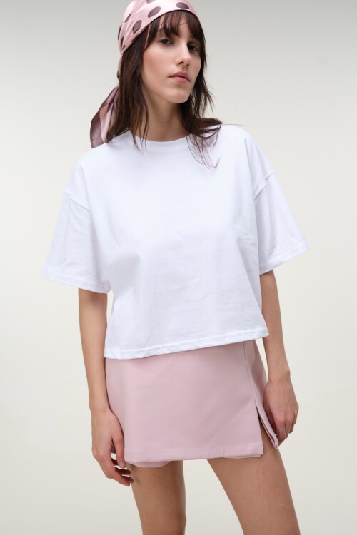 Remera Boxy Algodón Blanco