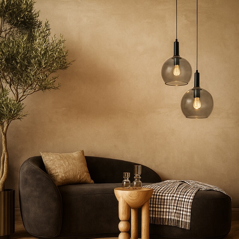 ARTEFACTO COLGANTE DECORATIVO PIREO Luminaria Colgante Pireo Medium Negra ø 25 cm