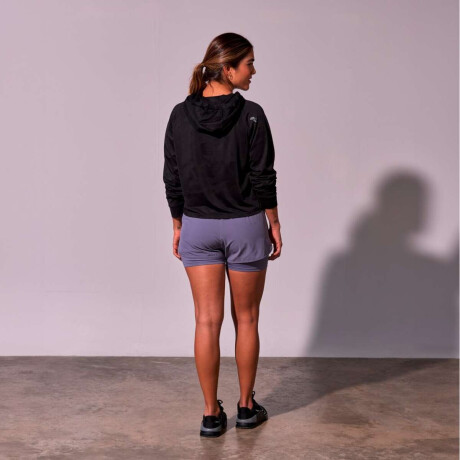 Abrigo Hoody Mesh Crhistie de Mujer Negro