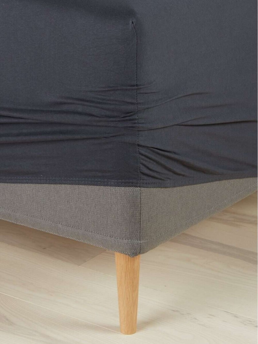 Sabana Bajera Jersey Jenny 90X200X35 - Gris Oscuro 