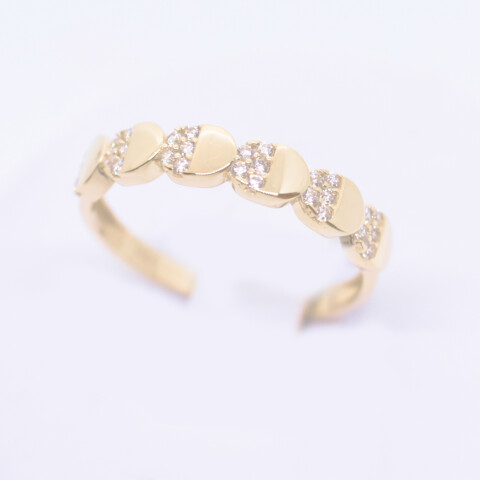 Anillo en Oro 18 Kilates en 2 Tonos con Zirconia Anillo en Oro 18 Kilates en 2 Tonos con Zirconia