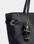Shopper Cartera Shopper Con Charm - Negro