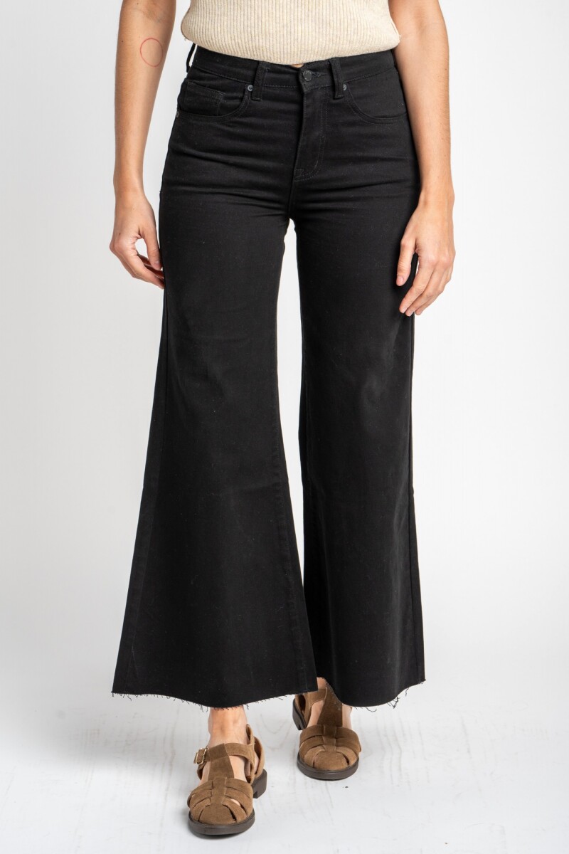 Jean Flared Wide Leg Negro