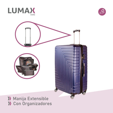 Valija Carry-on de mano Rígidas Con Organizadores Azul oscuro