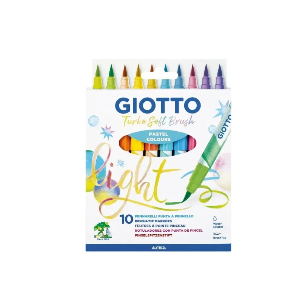Marcador Giotto Brush Pen – Colores Pastel MARCADOR GIOTTO BRUSH PEN PASTEL