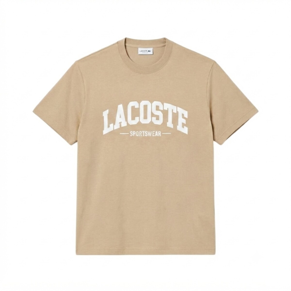 Remera Lacoste Cuello Redondo con Estampa - Brown 