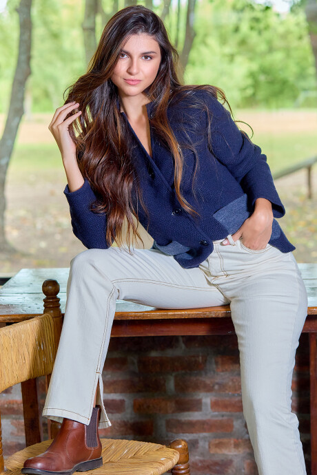 Chaqueta Cielo Lana Azul